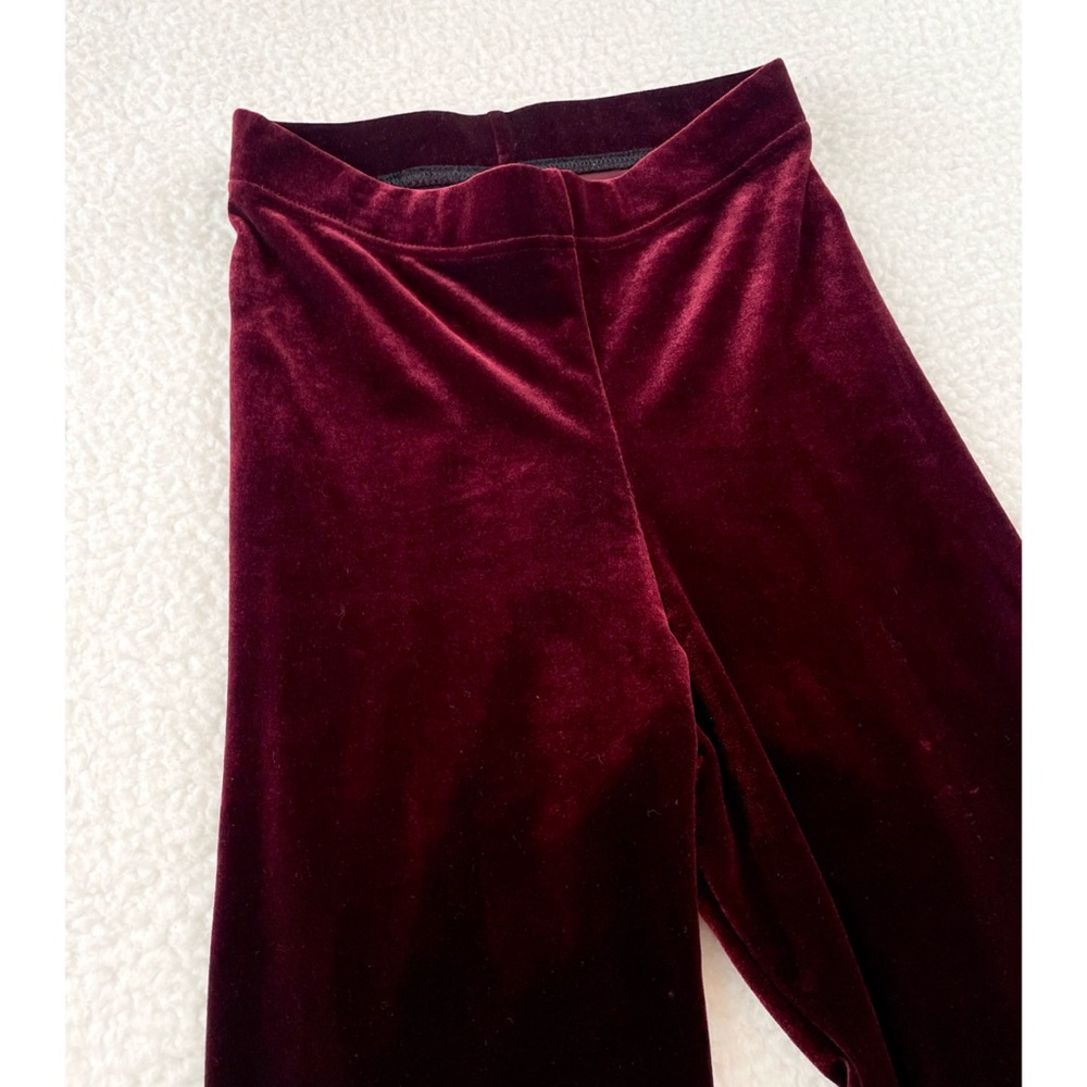 BLACKMILK • Burgundy/Maroon/Mulled Wine High-Waisted Velvet Leggings, XS - Picture 11 of 16